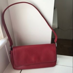 Fossil Red Leather Shoulder Bag Snap